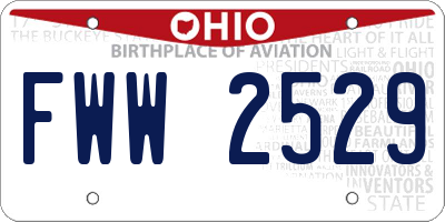 OH license plate FWW2529