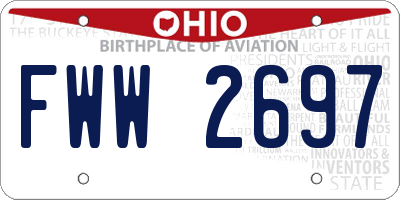 OH license plate FWW2697