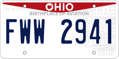 OH license plate FWW2941