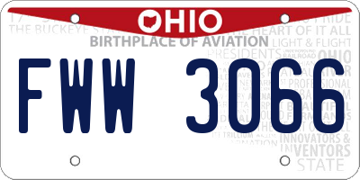 OH license plate FWW3066