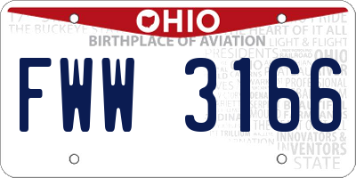 OH license plate FWW3166