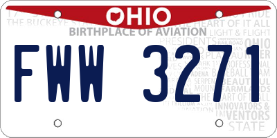 OH license plate FWW3271