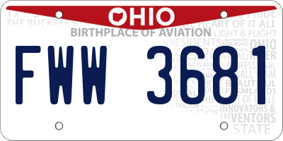 OH license plate FWW3681