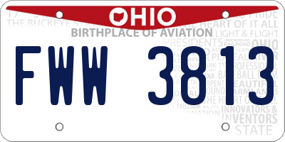 OH license plate FWW3813