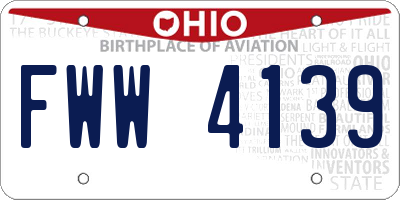 OH license plate FWW4139