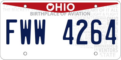 OH license plate FWW4264