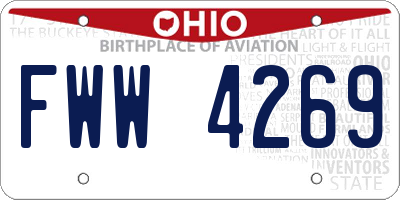 OH license plate FWW4269
