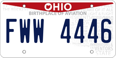 OH license plate FWW4446