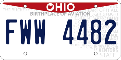 OH license plate FWW4482