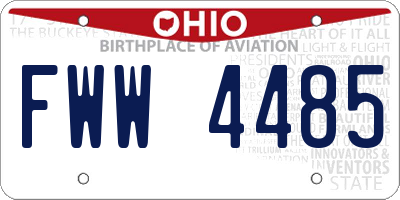 OH license plate FWW4485