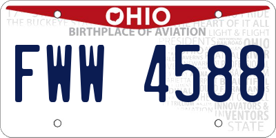 OH license plate FWW4588