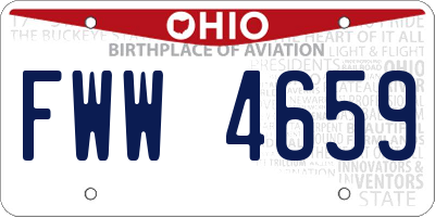 OH license plate FWW4659