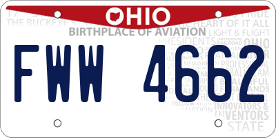OH license plate FWW4662
