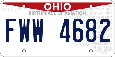 OH license plate FWW4682