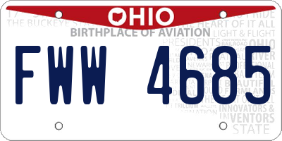OH license plate FWW4685