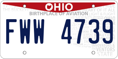 OH license plate FWW4739