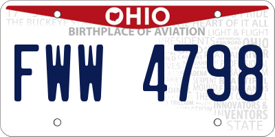 OH license plate FWW4798