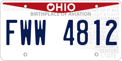 OH license plate FWW4812