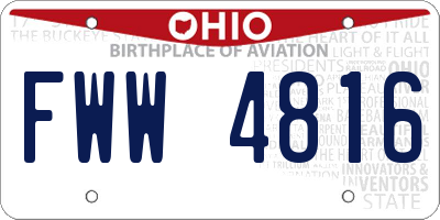 OH license plate FWW4816