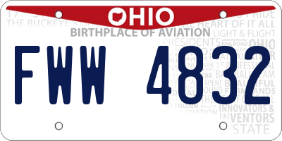 OH license plate FWW4832