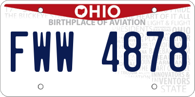 OH license plate FWW4878