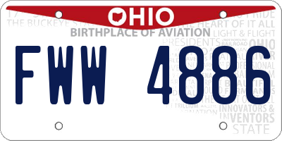 OH license plate FWW4886