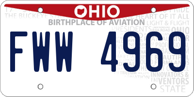 OH license plate FWW4969