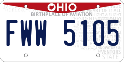 OH license plate FWW5105