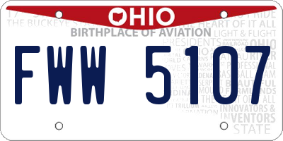 OH license plate FWW5107