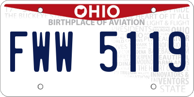 OH license plate FWW5119