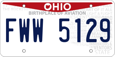 OH license plate FWW5129