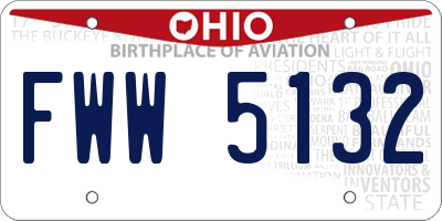 OH license plate FWW5132