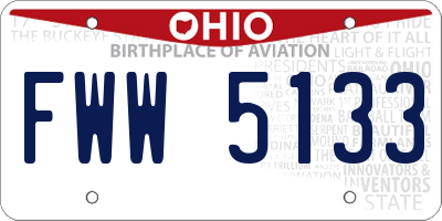 OH license plate FWW5133
