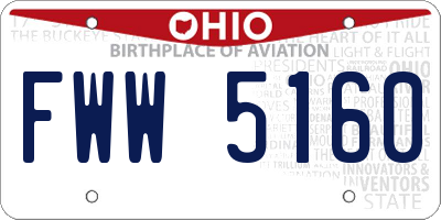 OH license plate FWW5160