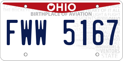 OH license plate FWW5167