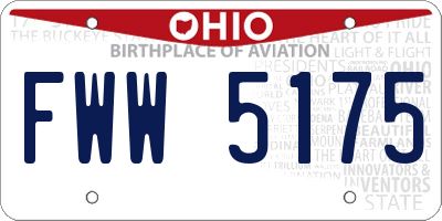 OH license plate FWW5175