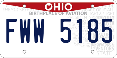 OH license plate FWW5185