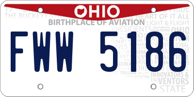 OH license plate FWW5186