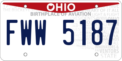 OH license plate FWW5187