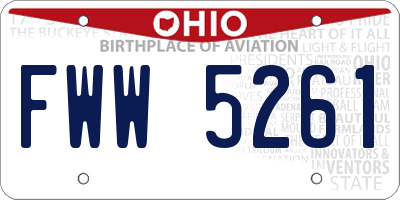 OH license plate FWW5261