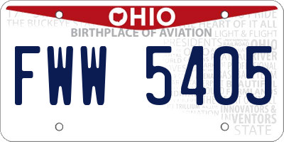 OH license plate FWW5405