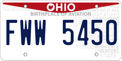 OH license plate FWW5450
