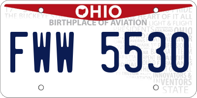 OH license plate FWW5530