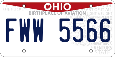 OH license plate FWW5566