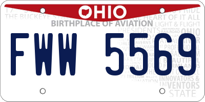 OH license plate FWW5569