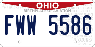 OH license plate FWW5586