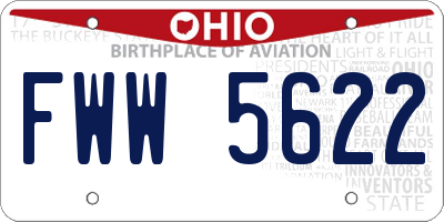 OH license plate FWW5622