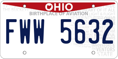 OH license plate FWW5632