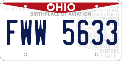 OH license plate FWW5633