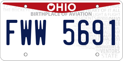 OH license plate FWW5691